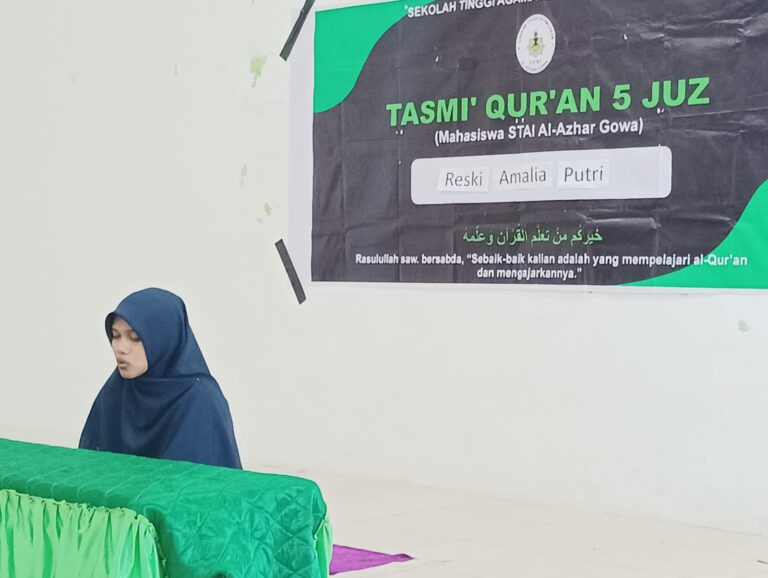 “Tasmi’ Al-Qur’an 5 Juz, Agenda Rutin Mahasiswa STAI Al-Azhar Gowa”